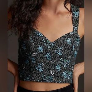 Anthropologie Sachin & Babi Jacquard Corset Women's Tank Size: M